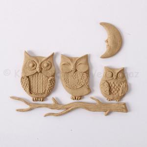 Hőre lágyuló fa - Baglyok 9 cm