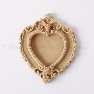 Hőre lágyuló fa - Képkeret szív 6 x 5 cm
