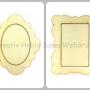 Hullámos szélű ovális vagy téglalap fa képkeret III. közepes