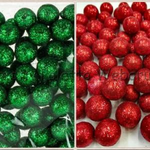 Hungarocell (polisztirol) golyó 1,3 cm, 15 db - csillámos