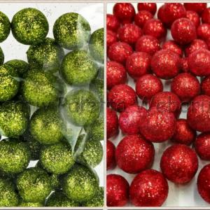 Hungarocell (polisztirol) golyó 2 cm, 10 db - csillámos