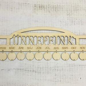 Íves fatábla - naptár szett Ünnepeink