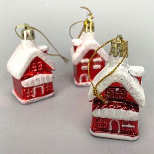 Karácsonyfadísz -  házikó 7 x 3,5 x 3 cm