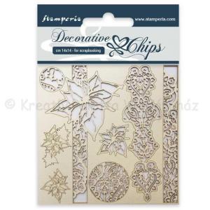 Karton chipboard 14 x 14 cm - karácsony - tél