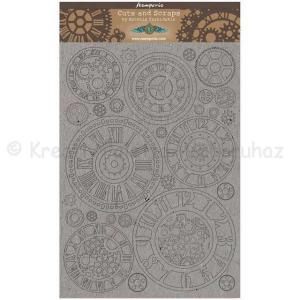 Karton chipboard A/4 - fogaskerekek, órák