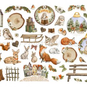 Karton öntapadó kivágott formák - Winter Valley