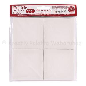 Kicsi feszített vászon 8 x 8 cm, 4 db