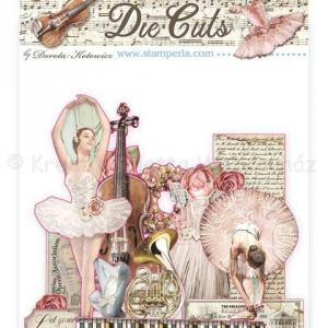 Kivágott formák - Szenvedély zene,tánc  48 db-os készlet