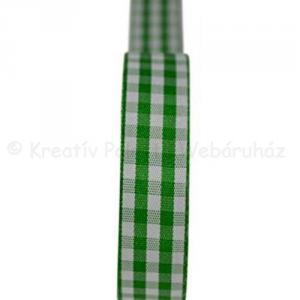 Kockás szalag 15 mm - zöld