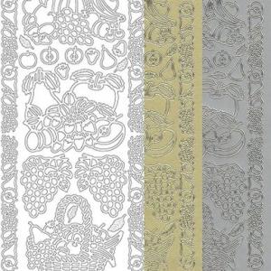 Kontúrmatrica - gyümölcsök, arany