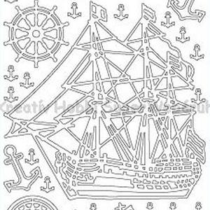 Kontúrmatrica - hajó, arany