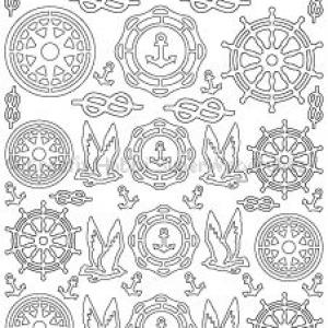 Kontúrmatrica - hajózás, ezüst