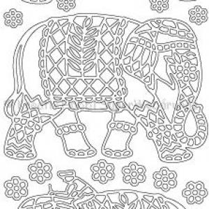 Kontúrmatrica - indiai elefánt