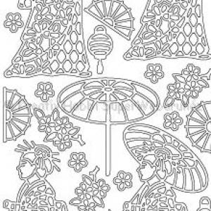 Kontúrmatrica - japán gésa