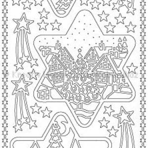 Kontúrmatrica - karácsonyi díszek arany