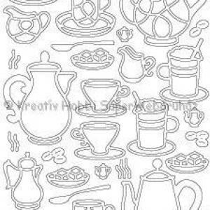 Kontúrmatrica - kávézás, arany