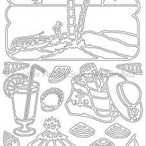 Kontúrmatrica - nyaralás, pálmafa