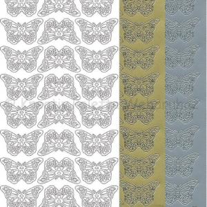 Kontúrmatrica - pillangók arany