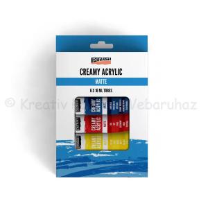 Krémes akrilfesték - matt szett 6 szín x 16 ml
