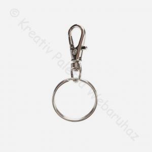 Kulcstartó karabíner karikával