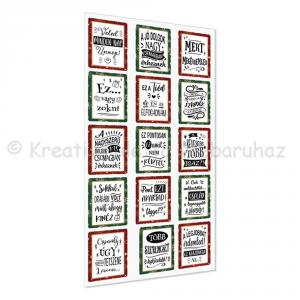 Matrica - ajándékcsomagra, humoros 15 db