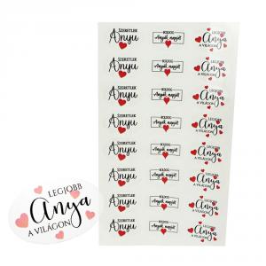 Matrica - anyák napjára 24 db - átlátszó