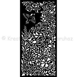 MEDIA Stencil 12 x 25 cm/ 0,5 mm - Garden of Promises madarak