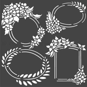 MEDIA Stencil 18 x 18 cm/ 0,25 mm - cimkék