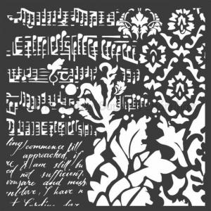 MEDIA Stencil 18 x 18 cm/ 0,25 mm - zene háttérkép