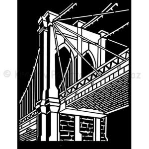 MEDIA Stencil 20 x 25 cm/ 0,25 mm -  Sir Vagabond Aviator Brooklyn-híd