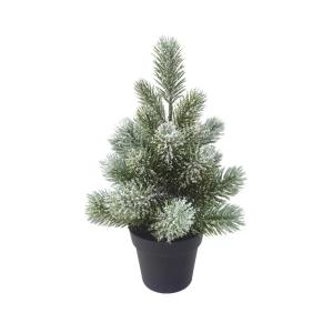 Mini asztali műfenyő 28 cm - Havas