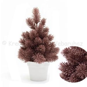 Mini asztali műfenyő 28 cm - Rosegold