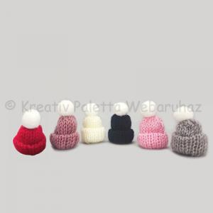 Mini kötött sapka 5 cm különböző színek