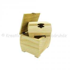 Négyzet alakú doboz lábakon, 2 db-os szett 12,5 x 9,5 x 9,5 cm