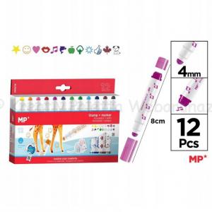 Nyomdázós filctoll készlet 12 db