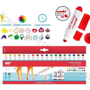 Nyomdázós filctoll készlet 18 db