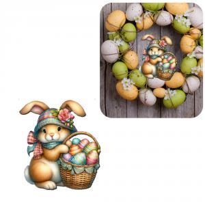 Nyomtatott dekorkarton - húsvéti nyuszi