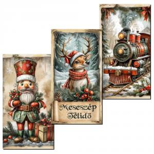 Nyomtatott dekorkarton - karácsonyi táblák