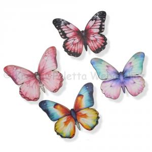 Nyomtatott dekorkarton - pillangók 4 db