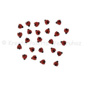 Öntapadó dekoráció 6 db - katica 1,2 cm