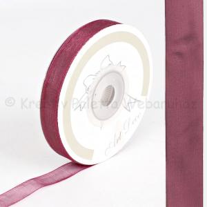 Organza szalag 10 mm - bordó