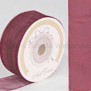 Organza szalag 25 mm - bordó