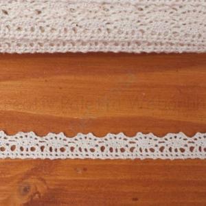 Pamut csipke - ekrü  1,2 cm x 2 m