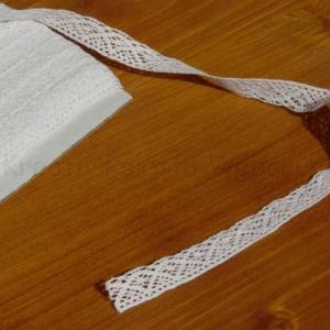 Pamut csipke - fehér 1,5 cm x 2 m