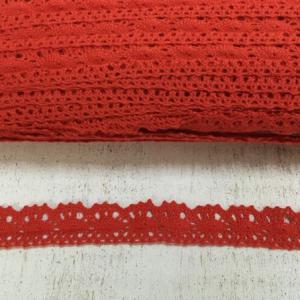 Pamut csipke - piros 2 cm x 2 m