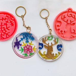 Professzionális szilikon öntőforma -  karácsonyi dísz  D 7,8 cm