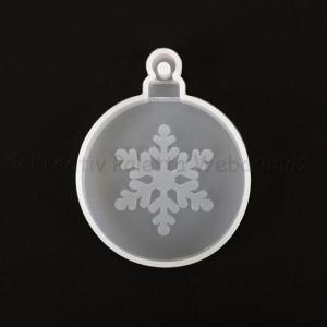 Professzionális szilikon öntőforma - karácsonyi dísz, hópehely 6,5 x 8 cm
