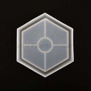 Professzionális szilikon öntőforma - keret, hatszög 11 cm