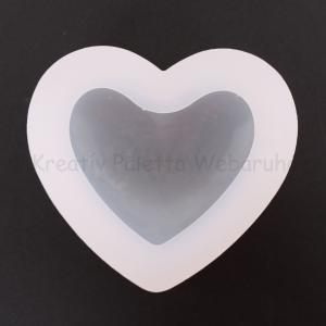 Professzionális szilikon öntőforma - szív 8 x 7 x 3,8 cm