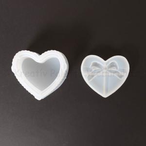 Professzionális szilikon öntőforma - szív alakú doboz tetővel 9 x 7,5